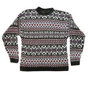 Vintage 90’s Abercrombie & Fitch THE BIG SWEATER Christmas Chunky Knit Pullover